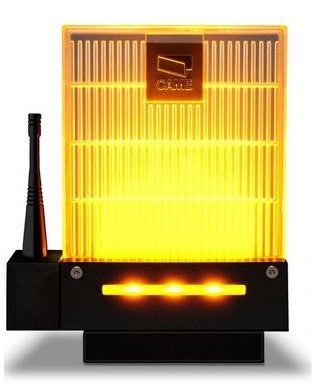 DADOO LED-es villogólámpa, 24V-230V. Sárga színű figyelmeztető villogó lámpák, működés közben villognak.